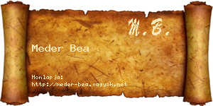 Meder Bea névjegykártya